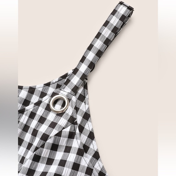 BloomChic Round Neck Gingham Adjustable Straps Dress - Picture 4 of 7